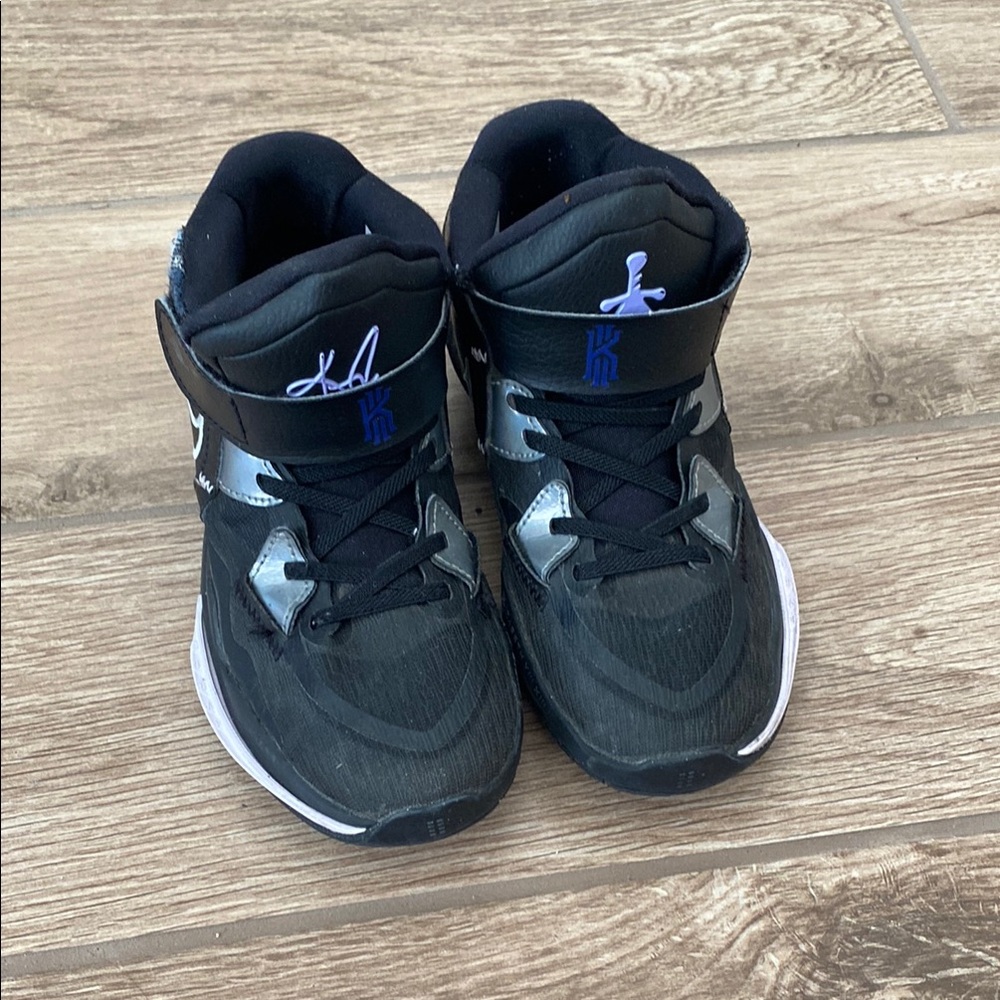 Kids Black and Gray High-Top Sneakers